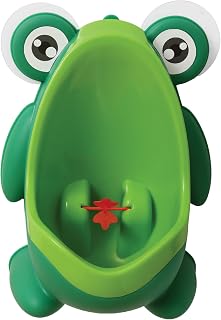 Dreambaby Pee-Pod toilettraining urinoir - kikker squatty potje met verwijderbare kom en draaiende doel - draagbare peuter urinoirtoilet trainingsoplossing voor jongens - groen