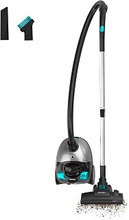 Cecotec Conga Powerbag 2000 Compact Plus Sledestofzuiger met zak, 2 l, 800 W, zeer efficiënte filtering, telescopische buis van metaal, inclusief accessoires voor meubels en hoeken