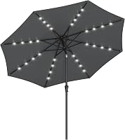 SONGMICS Tuinparasol met led-lampen op zonne-energie - outlet/retourdeal