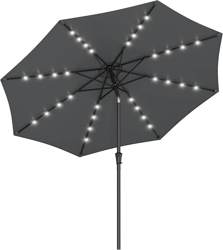SONGMICS Tuinparasol met led-lampen op zonne-energie - outlet/retourdeal