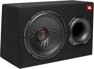 JBL BassPro 12 Actieve Subwoofer Set - Basreflex Woofer Box 30 cm, 450 Watt Versterker Geluidssysteem en Hifi Basbox Behuizing, Zwart