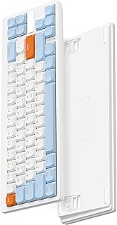 MAGIC-REFINER RKL680 Ultradun Draadloos Toetsenbord, 60% Mechanisch Gaming Toetsenbord, Bluetooth/2.4 GHz Dual-mode, Compacte 68 Toetsen, Low-profile Lineaire Rode Schakelaar, voor PC/MAC/Tablet