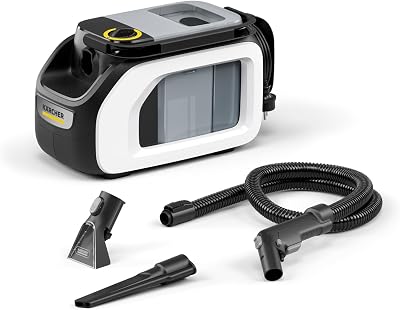 Kärcher wasstofzuiger SE 3 Compact, stroomverbruik: 500 W, schoonwatertank: 1,7 l, oppervlakte: 2,76 m2, gewicht: 4,1 kg, sproeizuigslang, wasmondstuk voor bekleding en spleetmondstuk, wit