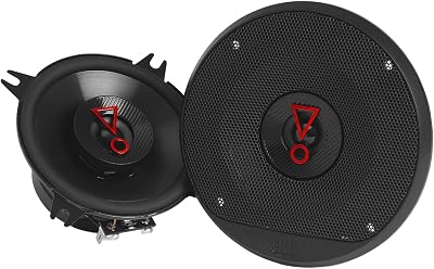 JBL Stage3 427 4 Inch 2-Weg Auto Luidsprekers, 150W Maximaal en 30W RMS, 75Hz-20000Hz Frequentiebereik, 3 Ohm Impedantie, Compact Ontwerp voor een Eenvoudige Upgrade van uw Fabrieks Audiosysteem
