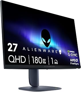 Alienware 27 Gaming Monitor - AW2725DM, QHD (2560x1440), 180Hz, Fast IPS, 1ms, NVIDIA G-SYNC Compatible, AMD FreeSync, 95% DCI-P3, HDR400, DisplayPort, 2 HDMI, 3 USB, 3 Jaar Garantie
