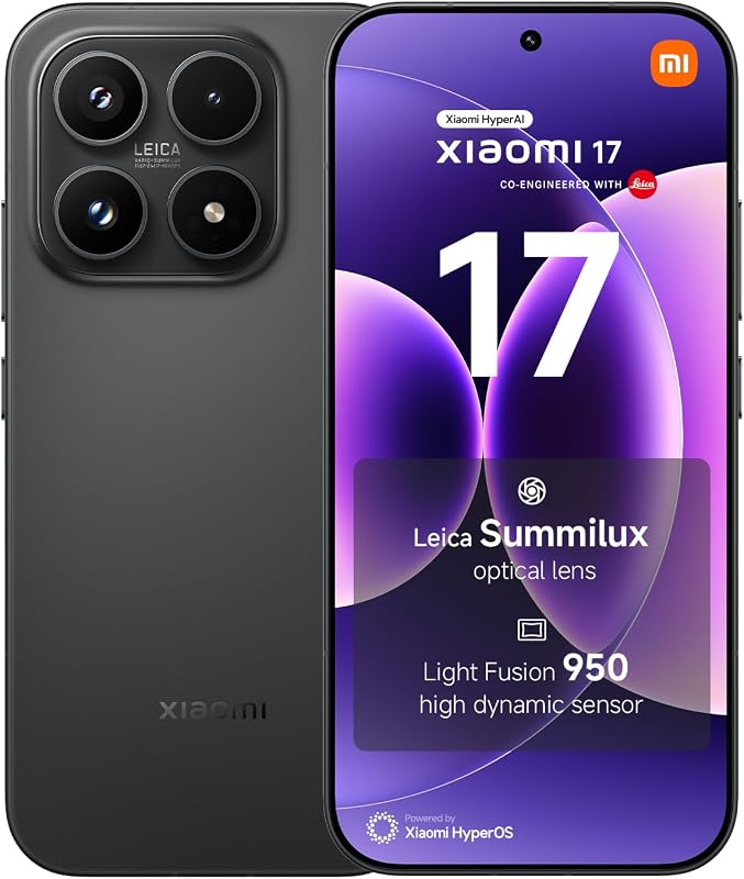 Xiaomi 17 Smartphone 12+512GB Zwart Leica Summilux Optische Lens - outlet/retourdeal