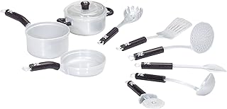 Theo Klein 9428 9-delige WMF-steelpan- en keukengereiset Hoogwaardig keukengerei, keukenaccessoires en nog veel meer Speelgoed voor kinderen vanaf 3 jaar