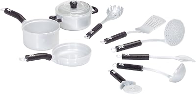 Theo Klein 9428 9-delige WMF-steelpan- en keukengereiset Hoogwaardig keukengerei, keukenaccessoires en nog veel meer Speelgoed voor kinderen vanaf 3 jaar