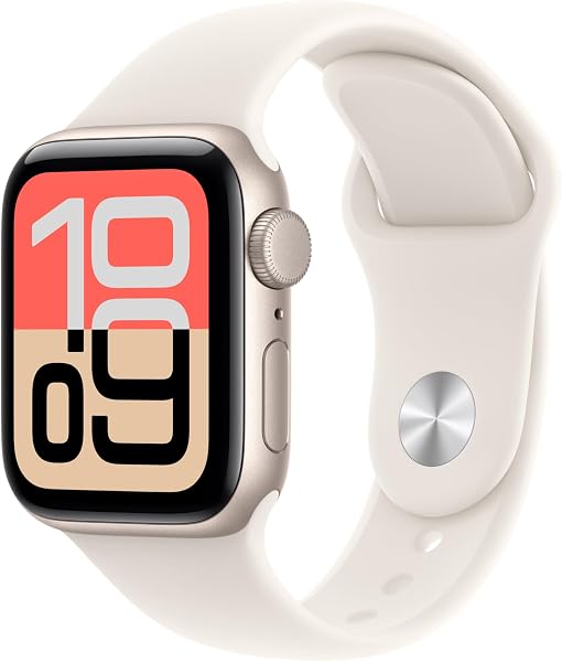 Apple Watch SE 3 GPS 40 mm Smartwatch met kast van sterrenlicht - tweedehands - als nieuw — outlet/retourdeal