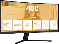 AOC Curved monitor CU34B3E 34 inch 120Hz VA paneel - tweedehands - als nieuw — outlet/retourdeal