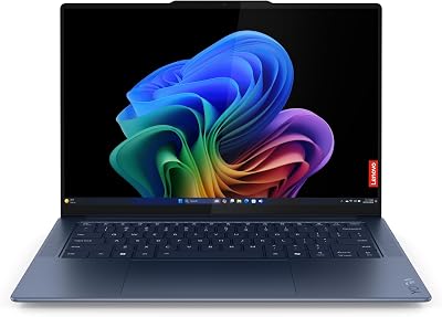 Lenovo Yoga Slim 7 14Q8X9 Laptop Copilot + 14 inch 3K OLED 90Hz (Qualcomm - SD Elite X, 16 GB RAM, 512 GB SSD, Windows 11 Home) toetsenbord met achtergrondverlichting AZERTY FR - Cosmic Blue
