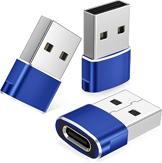 Basesailor USB naar USB C Oplaadadapter voor iPhone 17 17e Pro Max 16 15 | Type C Vrouwelijk naar USB A Mannelijk Adapter Converter voor Apple Watch 11 10,AirPods 3,iPad mini Air,Samsung Galaxy S25 26