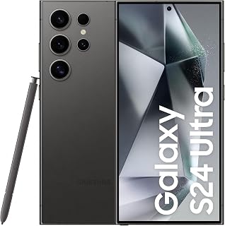 Samsung Galaxy S24 Ultra AI Smartphone, Android-telefoon zonder contract, 12 GB RAM/512 GB opslag, 200 MP camera, S Pen, lange batterijduur, Titanium Black, 3 jaar fabrieksgarantie