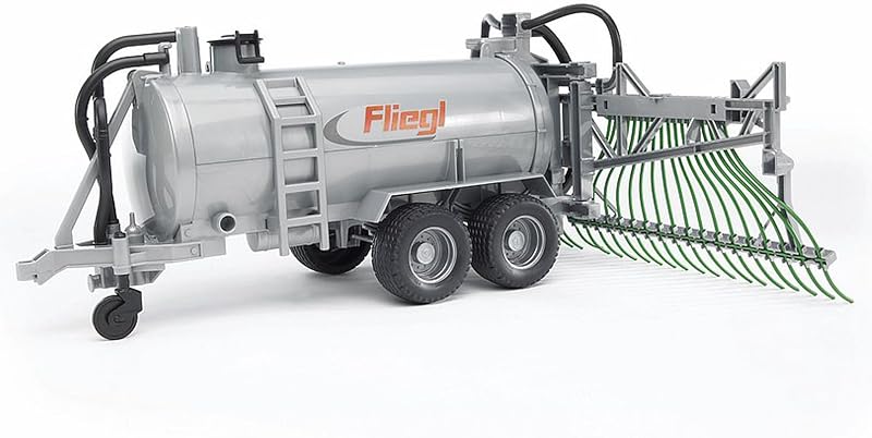 bruder 02020 - Fliegl vataanhangwagen met sleepslangverdeler - 1:16 mengmesttank, mengmesttankwagen, odelvat, watervat, boerderij, landbouw, aanhangwagen, tractor accessoires