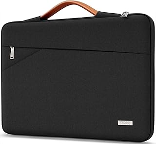 TECOOL 15,6 inch laptophoes Sleeve, Waterdichte Laptop Case Beschermhoes Laptoptas voor 15 15,6 Inch Lenovo Thinkpad Ideapad HP Dell Acer Notebook Laptop Chromebook, Zwart