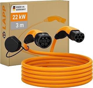 Lapp Mobility EV oplaadkabel type 2, 22 kW/glad / 32 A/driefasig/oplaadkabel voor elektrische auto's/modus 3/3 m