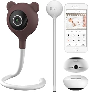 Lionelo Care Babyline Smart WiFi Video Babyfoon met Camera en App | Onbeperkt Bereik | Bewegings- & Geluidsdetectie | Tweeweg Audio | Nachtzicht 10 m | Temp/Vocht Sensor | Slaapliedjes | Wit