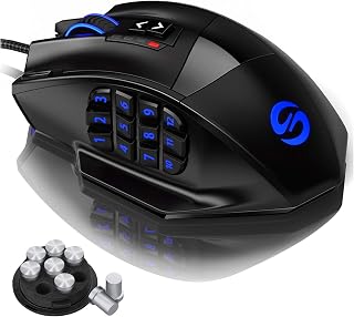 UtechSmart Venus Gaming Mouse RGB Bedraad, 16400 DPI Hoge Precisie Laser Programmeerbare MMO-computer Gaming Muizen [IGN's aanbeveling]