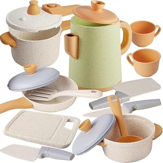 HYAKIDS Keukenaccessoires voor kinderen, keukengerei, speelgoed voor keuken, kinderen, met potten en pannen, rollenspel, cadeau voor meisjes en jongens, 3, 4, 5 jaar