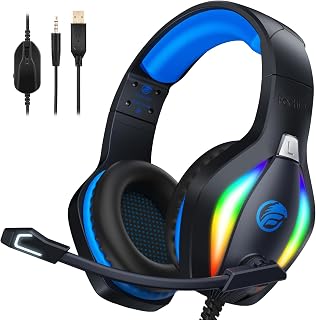 Fachixy FC100 Gaming Headset voor PS4, PS5, PC, Xbox, Switch, Gamer Headset met Microfoon, Gaming Hoofdtelefoon met Microfoon, Noise Cancelling Hoofdtelefoon met 3,5 mm Jack