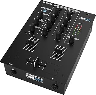 Reloop RMX-10BT 2-kanaals DJ-mixer met 3-bands EQ en Bluetooth-ingang voor draadloze muziek streaming van uw smartphone/tablet rechtstreeks naar uw mixer
