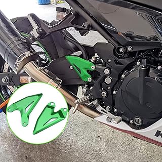 Motorfiets Accessoires Voetsteun Voetsteun Achter Set Hiel Platen Guard Protector compatibel met Kawasaki NINJA400 Z400 NINJA 400 Z 250 NINJA250 (Groen)