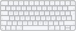 Apple Magic Keyboard met Touch ID: Bluetooth, oplaadbaar. Werkt met andere Mac-computers met Apple silicon; Duits, Witte Toetsen