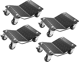 VEVOR Wheel Dolly, 2722 kg auto bewegende set van 4 stuks, zware bandenstaak wagen voor bewegende auto's, vrachtwagens, aanhangwagens, motorfietsen en boten