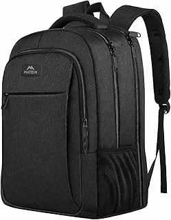 MATEIN Rugzak Heren, Grote Laptoprugzak 17,3 Inch Schoolrugzak Laptoptas Antidiefstal Zakelijk Werk Reisrugzak Tiener Notebook College Tech Dames, Zwart