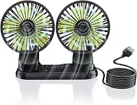 Ymenow Autoventilator 5 V met dubbele kop - outlet/retourdeal