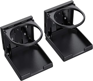 AUTOUTLET 2 stuks bekerhouder voor de auto, universeel, opvouwbaar, flessenhouder voor boot, auto, kunststof, opvouwbaar, voor dranken, 2 stuks