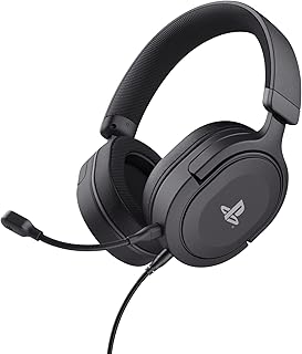 Trust Gaming GXT 498 Forta Gaming Headset - Officially Licensed for PlayStation 5 - Duurzame Headset met Afneembare Microfoon voor PS4 en PS5, Verstelbare Hoofdband, Kabel van 1.2m - Zwart | 50 mm driver, 3D-audio, 3,5 mm audio-aansluiting, 1,2 m lange kabel, afneembare microfoon