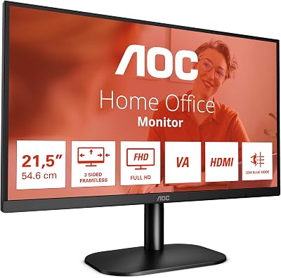 AOC 22B2H - 22 inch FHD Monitor (1920x1080, 60 Hz, VGA, HDMI) zwart