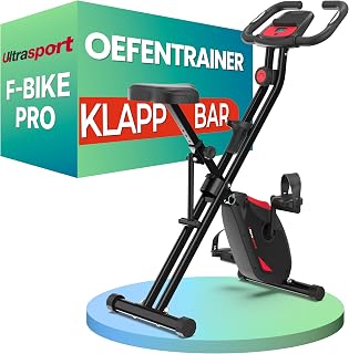 Ultrasport F-Bike Pro Opvouwbare Hometrainer tot 150 KG, met 16 Weerstandsniveaus, Comfortabel Zadel, Extra Stil I Opvouwbare Indoor Hometrainer, Fitnessfietsen