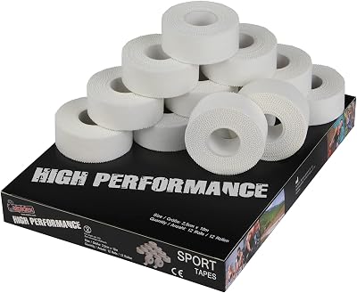 ALPIDEX 12 Stuk Sport Tape Set 2,5 cm x 10 m Zinc Oxid Tape Vingertape