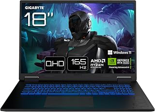 GIGABYTE Gaming A18 Laptop - 18 inch, 165 Hz WQXGA, AMD Ryzen 7 260, RTX 5060, 32 GB DDR5 5600 MHz, SSD Gen4 1 TB, Windows 11 Home, 2 jaar garantie, Dolby Atmos, Gaming A18 3VHK3FRC64SH