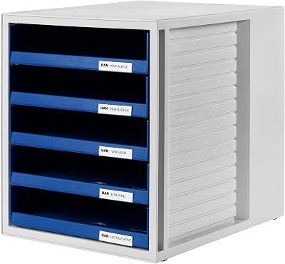 HAN Ladebox kastset met 5 open laden voor documenten tot DIN C4 - outlet/retourdeal