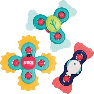 Ludi - Babyhandspinners – roterend speelgoed met zuignap – speelgoed voor baby's – vanaf 10 maanden