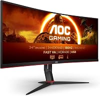 AOC Gaming monitor gebogen CU34G2XPD/BK 34 inch 180Hz Fast VA paneel - outlet/retourdeal