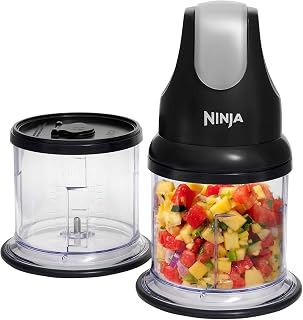 Ninja Express Chop Mini hakmolen voor sauzen en soepen die hakt, snijdt en pureert voor sauzen, dips, purees en soepen, zwart NJ1002EUBK