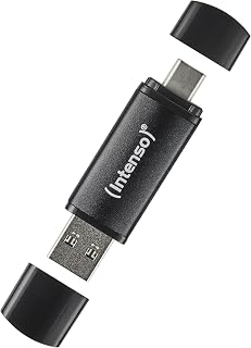 Intenso Flex Line USB-stick, 256 GB - Dual USB-stick 3.2 Gen 1x1 met USB-C & USB-A voor OTG-compatibele smartphone, tablet, laptop & pc, 70 MB/s, zwart