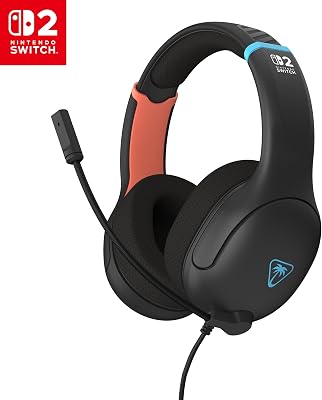 Turtle Beach Airlite Fit Noir Anthracite Casque de gaming filaire sous licence officielle pour Nintendo Switch 2, Nintendo Switch, Nintendo Switch Lite et Nintendo Switch - Modèle OLED