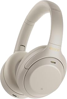 Sony WH1000XM4 draadloze hoofdtelefoon met ruisonderdrukking (Bluetooth, adaptief geluid, DSEE Extreme processor, Alexa en Google Assistant, 30 h accu) zilver