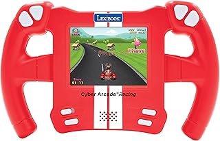 Lexibook, Cyber Arcade Racing, Spelconsole met bewegingssensoren, 30 race-, actie- en puzzelspellen, Kantelbesturing, Rood, JL3150