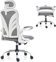 HOLLUDLE Ergonomische Bureaustoel met Opklapbare Rugleuning - outlet/retourdeal