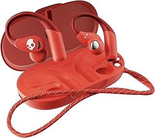Skullcandy Push 540 Open Wireless Open Ear Bluetooth Earbuds, Koptelefoon, Zweet- en waterbestendig, Accuduur van 42 uur, Verwijderbare nekband, Stevige pasvorm - Rood