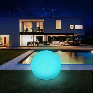 Infray Led-zonnelampen voor buiten, tuin, 30 cm, zonnebal met 9 verlichtingsmodi, IP67 waterdicht, energieklasse A+++