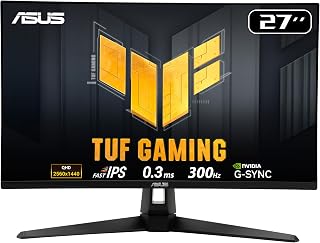 ASUS TUF Gaming VG27AQM5A QHD Monitor (27 inch, 2560 x 1440, Fast IPS, 0,3 ms reactietijd, 300 Hz, luidsprekers, ELMB Sync, HDMi, DisplayPort, USB-C)