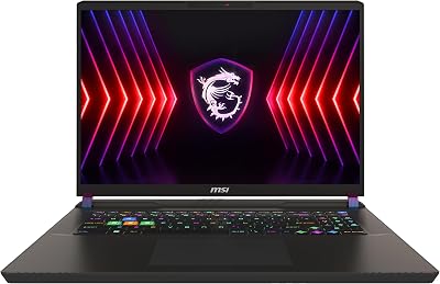 MSI Vector 17 HX Gaming Laptop 17,0" QHD+ 240Hz, Intel Core i9-13980HX, NVIDIA GeForce RTX 4080, 32GB DDR5, 1TB SSD, Windows 11 Home, QWERTZ-toetsenbord, A13VHG-813, Cosmo Grey