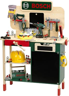 Theo Klein 8734 Bosch houten werkbank I Stevige kinderwerkbank - outlet/retourdeal